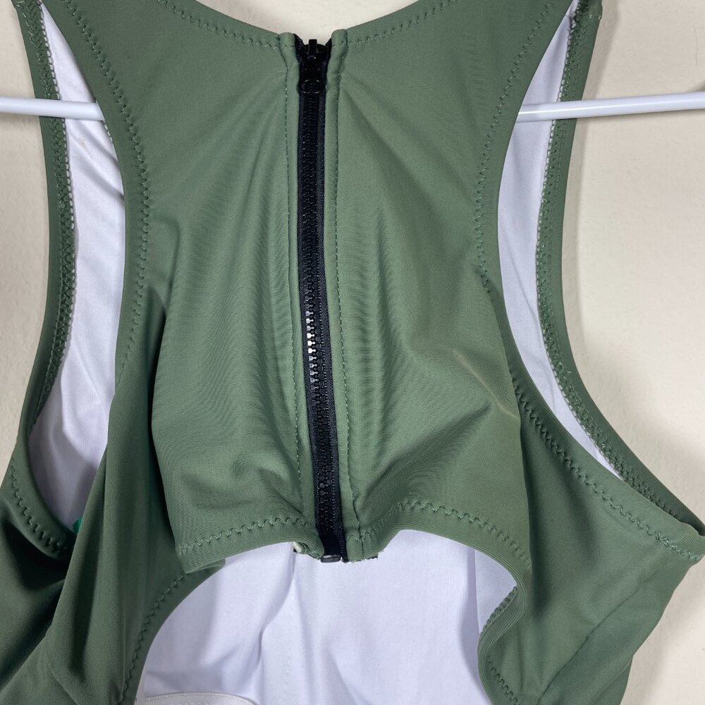 Cupshe Bathing Suit Women's Small One-Piece #703 Green Fruit NWT Flawed! - Picture 2 of 6